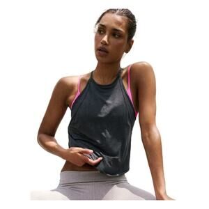 Free People Movement Women's Not So Fast Tank Top Gray Size Medium Racerback